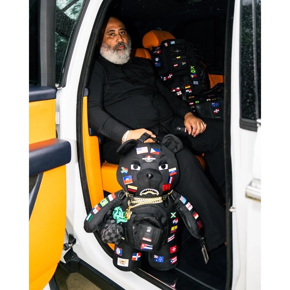 Sprayground James First Class Global Flag MoneyBear Backpack🔥New Black Bear Bag - Picture 11 of 11